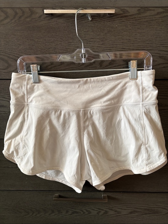 lululemon athletica Pants - Lululemon Speed Up Lined Shorts 4” | White | Size 6 Tall
